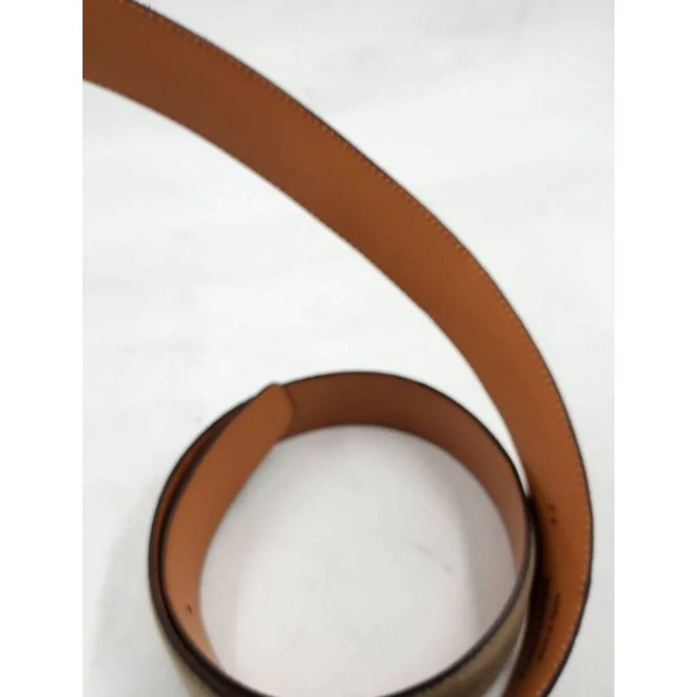 Magnanni Telante Suede & Leather Belt Men's 42 Taupe Nickel-Tone Square Buckle